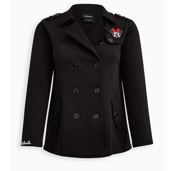 TORRID NWT PEACOAT - DISNEY MICKEY & FRIENDS MINNIE MOUSE FLEECE - Picture 1 of 6